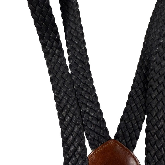 Trafalgar braided leather button end suspenders braces one size steam punk - Picture 3 of 5